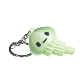 Meduza zielona błyszcząca - brelok do kluczy